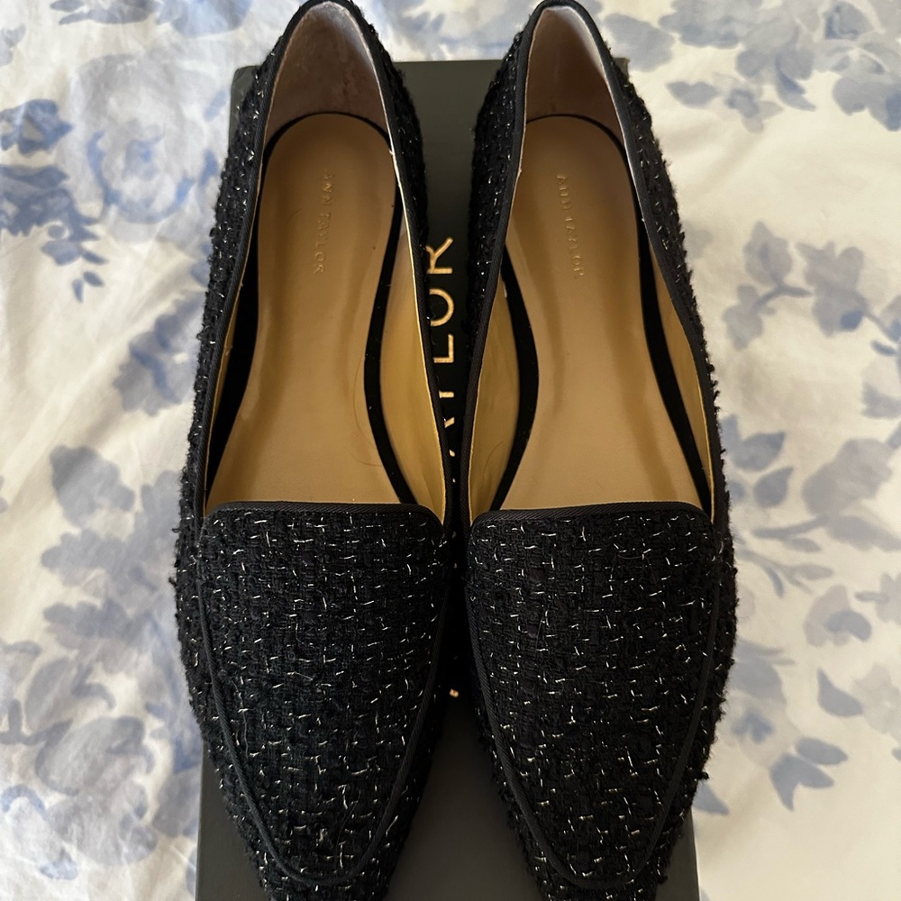 New in Box - Ann Taylor black and gold loafers